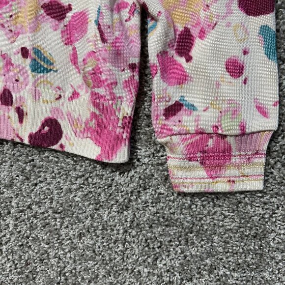 ST JOHN COLLECTION Women's Medium Floral Cardigan Sweater - Picture 3 of 8